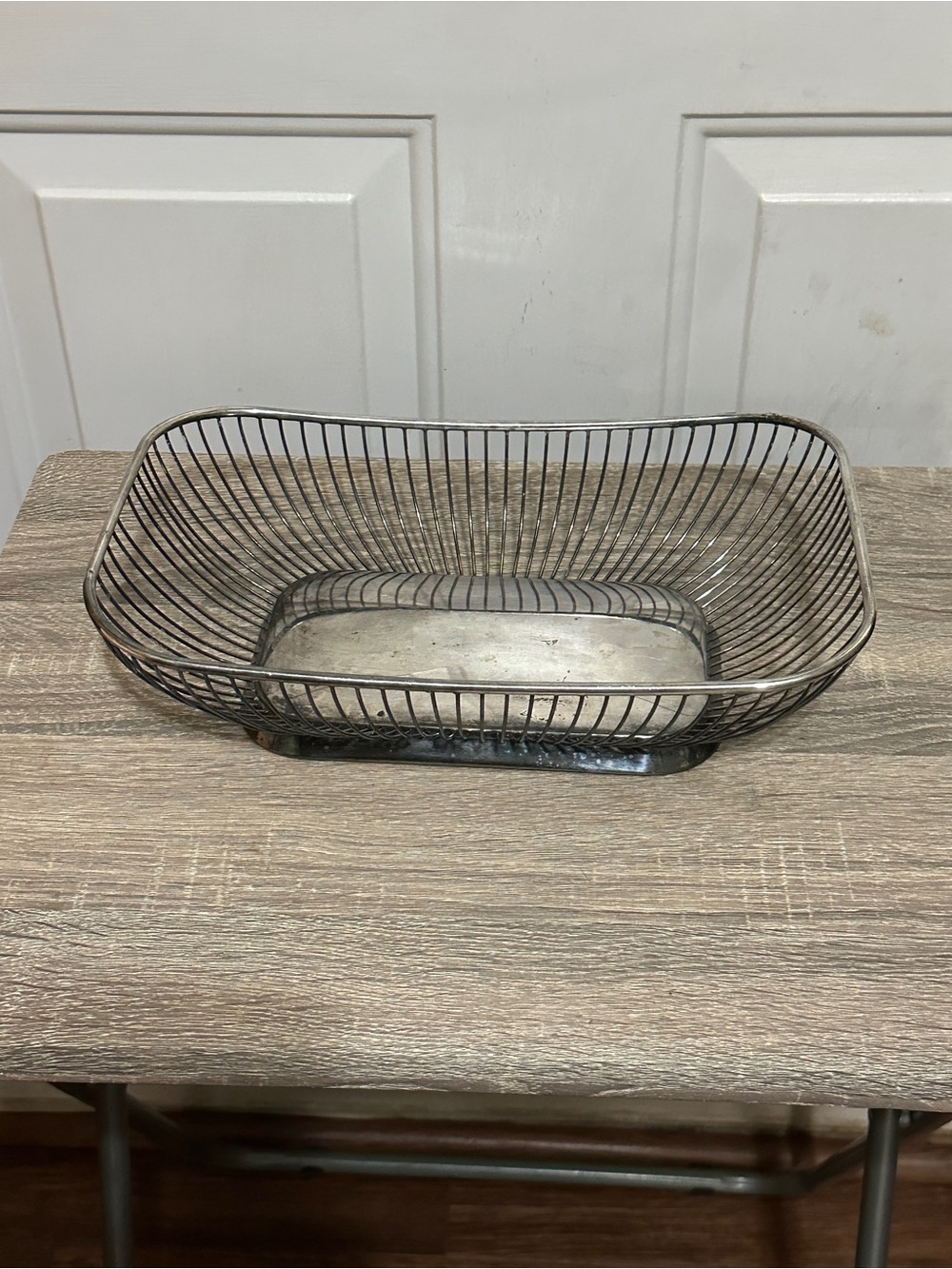 Gorham Vintage Silver Plate YC 747 12" Bread Roll Metal Rectangle Basket Vented